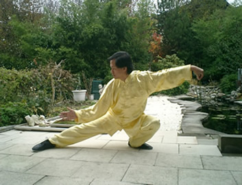 Shukin Cheung zeigt eine Tai Chi Übung